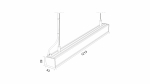 LUMINES ILEDO Linear LED Luminaire - silver anodized - 4000K - 120cm